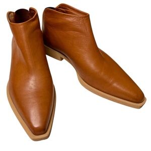 La Canadienne Tan Leather Short Ankle Boot Women’s Boots Made in Italy Size 41